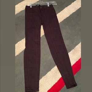 Zara Black and Red Skinny Jean